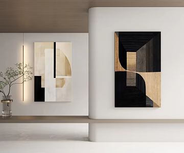 modern decorative painting 3d model
