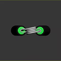 Durable Grip Strengthener With Black Handles Green Accents And Silver Metal For Hand Strength Training