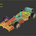 Red Streamlined Racing Car With Aerodynamic Design Large Wheels Rear Wing And Sporty Exterior