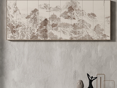 Chinese modern decorative painting 3d model