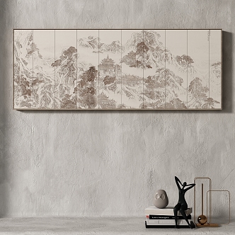 Chinese modern decorative painting 3d model