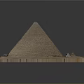 Ancient Pyramid Stone Architecture With Square Base Layered Structure And Surrounding Layout 3d model