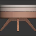 Modern Round Side Table With Layered Design White Pink Drawer And Wooden Legs