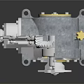 Precision Mechanical Equipment With Silver Housing Gold Components And Gear Mechanism