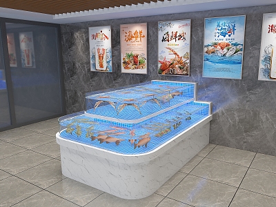 Modern Seafood Pond model