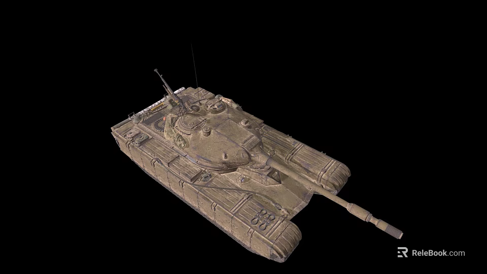 Military Vehicle Tank With Turret Cannon Tracks And Number 88 Design 3d model 
