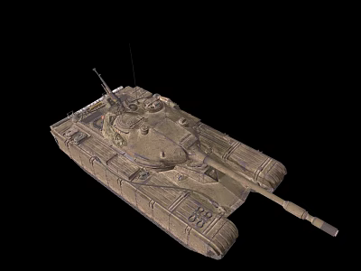 Military Vehicle Tank With Turret Cannon Tracks And Number 88 Design 3d model