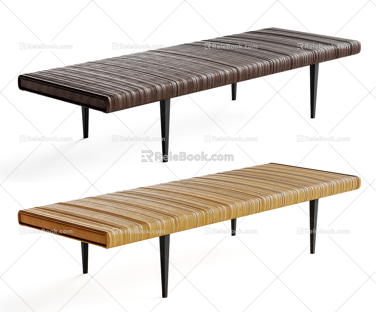 Baxter Garcon Modern Bed End Stool Sofa Bench 3d model