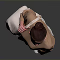 Woman Wearing Brown Top Beige Pants White Sneakers Carrying Beige Bag