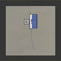 White Cube Shaped Computer Case With Blue Solar Panel And Devices On Top Surface