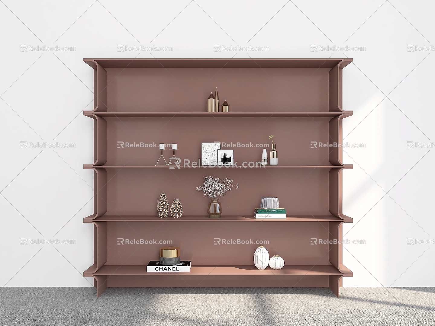 Bookshelf Bookshelf Ornaments Bookshelf Decorative Storage Rack Decorative Rack Bookshelf Shelf 3d model