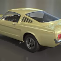 Classic Golden Sports Car With Vintage Design Sleek Body And Black Wheels