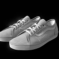 Gray Canvas Casual Shoes With White Laces White Soles And Low Top Style