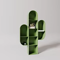 Colorful Cactus Shaped Bookcases With Pink Blue Green Designs And Decorative Shelves