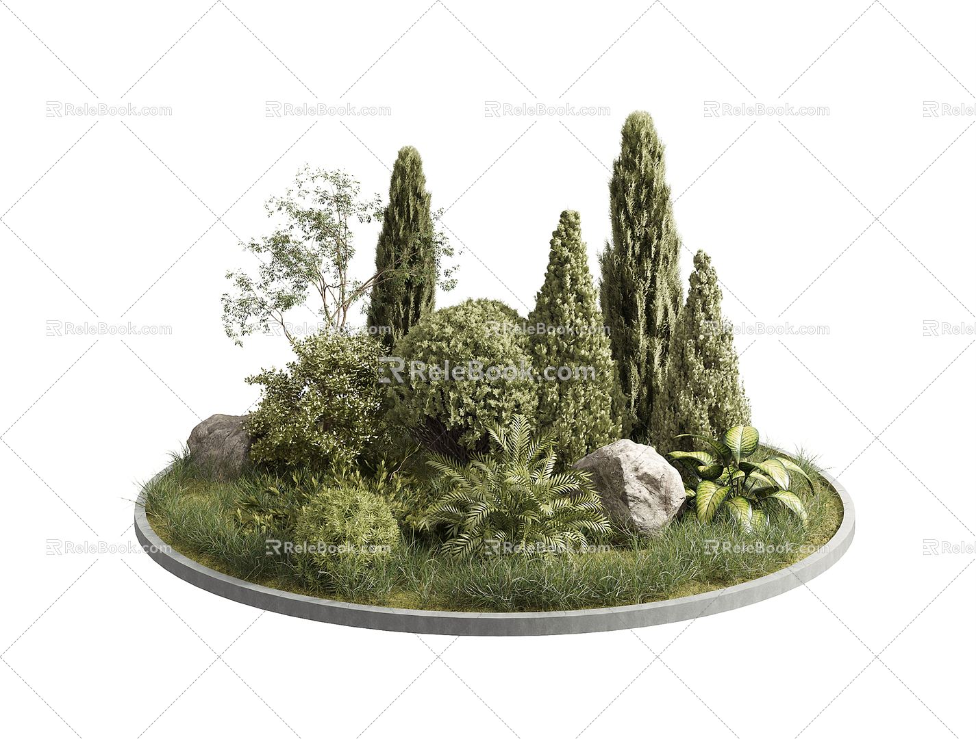 Modern Plant Plant Heap 3d model