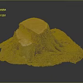 Natural Wooden Stump with Cut Section and Moss Covered Stone Base Texture