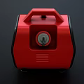 Red And Black Honda Portable Industrial Generator With Control Knobs And AC Outlets 3d model