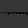 Black Industrial Trailer Chassis With Metal Frame And Heavy Duty Wheels