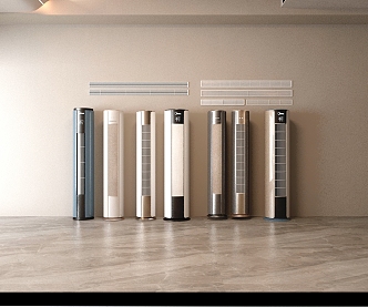 Cylindrical air conditioner for living room 3d model