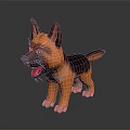 Playful German Shepherd Puppy With Brown And Orange Fur Standing
