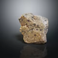 Natural Raw Stone With Rough Textured Surface And Brown Speckled Patterns 3d model