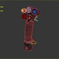 Modern operating bar aircraft joystick game machine operating bar arcade operating bar 3d model