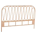 Elegant Rattan Bed Frame Design With Modern Headboard And Footboard