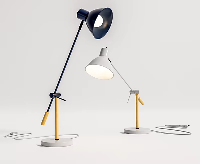 Modern Elegant Table Lamp Design With Adjustable Arm And Soft Light 3d model