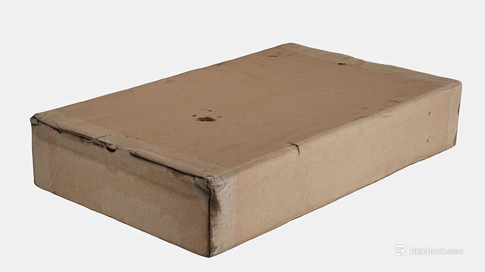 Plain Brown Cardboard Box Ideal For Household Storage And Packaging Needs 3d model 