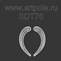 Symmetrical Curved White Components Featuring Smooth Surface and Modern Design