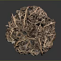 Intricate Wood And Stone Sculpture With Artistic Woven Texture Design