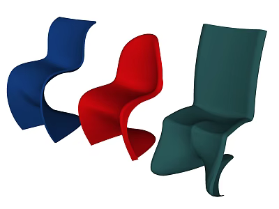 Modern single chair leisure plastic chair 3d model Modern single chair leisure plastic chair 3d model