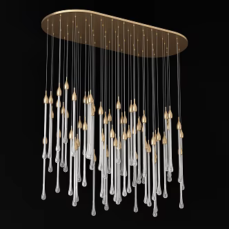 Light Luxury Crystal Chandelier 3d model