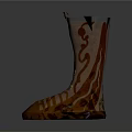 Brown Leather High Top Boots Featuring Lace Up Design And Distressed Finish