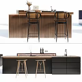 Bar Counter Combination Island Counter 3d model