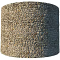 Cylindrical Stone Structure With Irregular Stones Natural Texture And Tight Arrangement 3d model