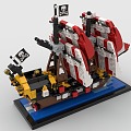 Lego LEGO Toy Blocks Sailing Pirate Ship 3d model