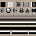 Air Conditioner Vents With Various Designs Including Round Square And Grille Styles