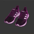 Black And White Running Shoes With Mesh Upper Three Stripes Modern Design For Sports