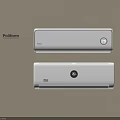 Haier And MI White Air Conditioner Fans With Modern Interior Design