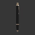 Two Sleek Black Metallic Pens With Gold Accents And Modern Design Pen Clips