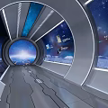 Modern Exhibition Hall Science and Technology Exhibition Hall 3d model