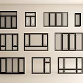Various Casement Windows Collection With Different Design Styles 3d model