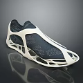 Modern Mesh Upper Shoes With White Cutout Structural Design And Comfortable Fit 3d model