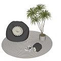 Modern Lazy Sofa Bean Bag Sofa 3d model