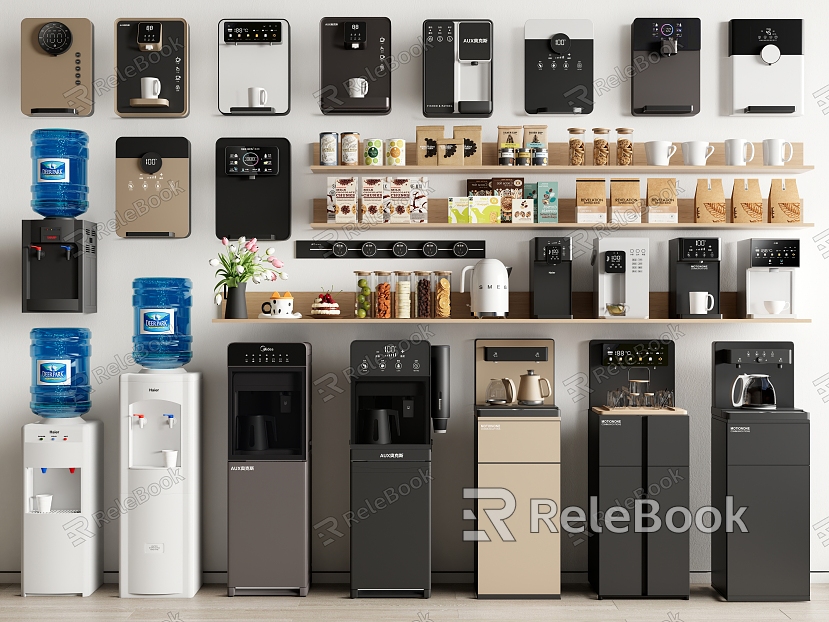 Water dispenser Direct water dispenser Coffee machine Food model