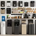 Modern Display Of Various Household Appliances With Coffee Makers And Water Dispensers