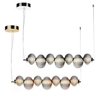 Modern chandelier dining room lamp lighting lamp glass ball lamp creative chandelier 3d model