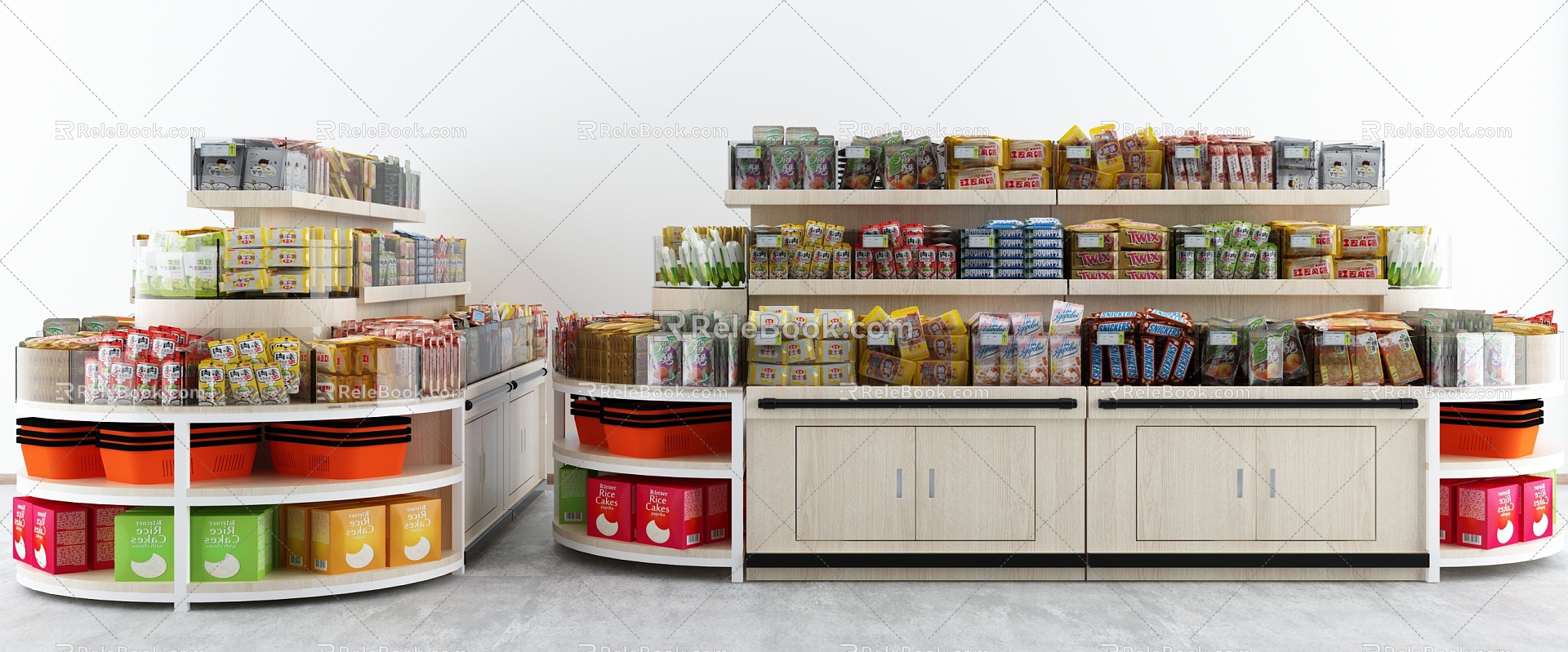 Modern Zhongdao Cabinet Supermarket Zhongdao Cabinet 3d model