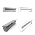 Modern Kitchen Range Hood With Silver Metal Sleek Design And Long Strip Light
